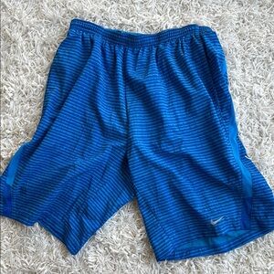 Nike Men's Blue Striped Shorts